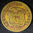 20 Centavos ECUADOR Brass 1942 D  1 Year Type Denver Mint KM# 77.1a (22 994) Uncertified