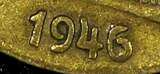 10 Centavos PERU Brass 1946/5  OVERDATE Thick planchet KM# 224.1 (25 031) Uncertified