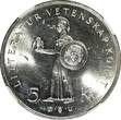 5 Kronor SWEDEN Silver 1962 U  NGC MS64 80th Birthday of Gustaf VI KM# 838 (017)