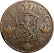SWEDEN COPPER Adolf Frederick 1764 2 Ore,S.M BROWN KM#461 (2370) Uncertified