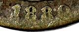 70 10 Centavos Mexico Silver 1880/ OVERDATE KEY DATE VERY RARE KM# 403.5 (13 200) Uncertified