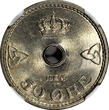 NORWAY Haakon VII Copper-Nickel 1946 50 Ore NGC MS64 1 GRADED HIGHEST KM# 386(5)