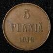 5 Pennia 1915 Finland Nicholas II Copper 1912  KM# 15 (27 679) Uncertified