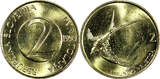 Slovenia 1998 2 Tolarja A barn swallow UNC/BU KM#5 RANDOM PICK (1 Coin) unz