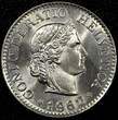 10 Rappen Switzerland Copper-Nickel 1962 B  UNC / BU KM# 27 (24 070) unz