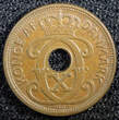 1 Øre Denmark Christian X Bronze 1928  UNC KM# 826.2 (23 092) unz