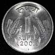 1 Rupee India-Republic 2001  UNC/BU KM# 92.2 RANDOM PICK (1 Coin) (23 977) unz