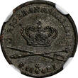 3 Rigsbankskilling Denmark Christian VIII Silver 1842 K/FF  NGC AU DET. KM#729(5)