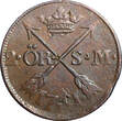 SWEDEN COPPER Adolf Frederick 1761 2 Ore, S.M. Low Mintage:422,000 KM# 461 (31) Uncertified