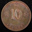 FINLAND Copper 1934 10 Penniä UNC KM# 24 (23 994) unz