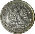 25 Centavos MEXICO Silver 1871 ZS H  Zacatecas Mint-250,000 SCARCE KM#406.9 (108) Uncertified
