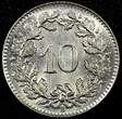10 Rappen Switzerland Copper-Nickel 1962 B  UNC / BU KM# 27 (24 070) unz