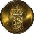 1 Krone DENMARK Frederik IX Aluminum-Bronze 1957 CS  NGC MS65 KM# 837.2 (239)