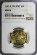 5 Markkaa Finland Aluminium-Bronze 1983 K  NGC MS65 1 GRADED HIGHEST KM# 57 (049)