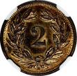 2 Rappen SWITZERLAND Bronze 1936 B  NGC MS63 RB RED Mintage-500,000 KM# 4.2a (80)