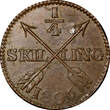 1/4 Skilling SWEDEN Gustaf IV Adolf Copper 1806  Avesta mint ch.XF KM# 564 (009) Uncertified