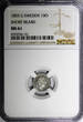 SWEDEN Oscar I (1844-1859) Silver 1855 G 10 Ore NGC MS61 Short Beard KM# 683 (1)