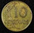 10 Centavos 1957 PERU Brass 1952  Thin planchet KM# 224.2 (25 030) Uncertified