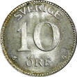 10 Öre Sweden Gustaf V (1907-1950) Silver 1942 G  Last Year GEM BU KM# 780 (078) Uncertified