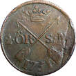 SWEDEN Adolf Frederick 1751 2 Ore,S.M Low Mintage:353,000 SCARCE KM#461 (2349) Uncertified