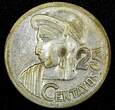 25 Centavos Guatemala Silver 1958  Mintage-394 361 27mm Toned KM# 258 (24 644) Uncertified