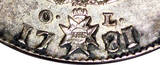 0 Riksdaler 1781/0 SWEDEN Gustaf III Silver 1781/ NGC AU DET. OVERDATE KM# 527 (40)