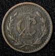 1 Centavo Mexico ESTADOS UNIDOS MEXICANOS Bronze 1906  Wide date KM# 415 (442) Uncertified