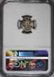 PERU Silver 1910-FG 1/2 Dinero NGC AU58 NICE TONING Mintage-640,000 KM# 206.2(7)