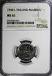 1 Markka Finland Iron 1948 L  NGC MS63 KM# 30b (047)