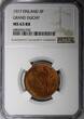 5 Pennia 1917 FINLAND Nicolas II (1895-1917) GRAND DUCHY 1917  NGC MS63 RB KM# 15 (30)