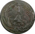 1/4 Real Mexico Federal Issue Copper 1836 Un Quarto KM# 358 (22 155) Uncertified
