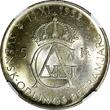 5 Kronor SWEDEN Silver 1952 ST  NGC MS64 70th Birthday Gustaf VI Adolf KM# 828(5)