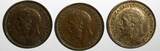 United Kingdom 1934 Farthing 1929-1934 Great Britain George V Bronze LOT OF 3 COINS 1929- KM# 825 (14 178) Uncertified