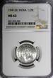 1/2 Rupee India-British George VI Silver 1941 (B)  Bombay NGC MS62 KM# 551 (045)