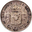 50 Centimos Spain Alfonso XIII SILVER 1892 (92) PG-M  KM# 690 (9009) Uncertified