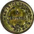 5 Centimos Costa Rica Brass 1940  UNC KM# 151 (15 152) unz
