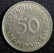 50 Pfennig Germany-Federal Republic Copper-Nickel 1950 J  Hamburg KM# 109.1 (3) Uncertified