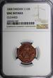 1/12 Skilling SWEDEN Gustaf IV Copper 1808  NGC UNC DETAILS RED ! KM# 563 (049) NGC unz DETAILS RED