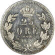 SWEDEN Oscar I Silver 1856 ST 25 Ore SCARCE UNC KM# 684 (21 662) unz