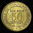 50 Centimes FRANCE Aluminum-Bronze 1923  HIGH GRADE KM# 884 (28 111) Uncertified