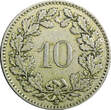 10 Rappen SWITZERLAND Copper-Nickel 1927 B  KM# 27 (23 467) Uncertified