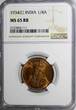 1/4 Anna India-British George V Bronze 1934 (C)  NGC MS65 RB NICE RED KM# 512 (1)
