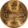 1 Centesimo Panama Bronze 1968  UNC/BU RED KM# 22 RANDOM PICK (1 Coin) (22 178) unz