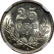 25 Öre Sweden Gustaf V Silver 1933 G  BETTER DATE NGC MS64 BU COIN KM# 785 (004)