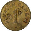 TOKEN Cafe de COSTA RICA COFFEE  ALMACEN GAMBOA 1892