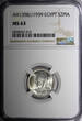 2 Piastres Egypt Farouk Silver AH1358 1939  NGC MS63 Mintage-500,000 KM# 365 (2)