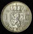 1 Gulden Netherlands Juliana Silver 1955  25 mm Royal Dutch KM# 184 (27 951) Uncertified