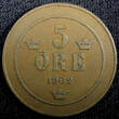 5 Öre SWEDEN Oscar II Bronze 1902  27mm Mintage-441,660 KM# 757 (23 167) Uncertified