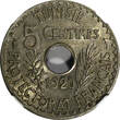 5 Centimes Tunisia Muhammad V AH1338 1920 A  Paris Mint NGC MS65 GEM KM# 242 (25)