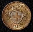 1 Rappen Switzerland 1936 B  Thin cross UNC KM# 3.2 (27 707) unz